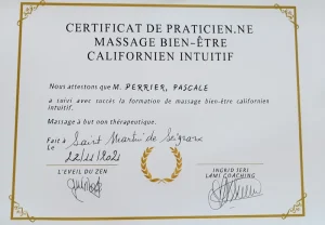 Certification massage californien intuitif - Saint Jean de Luz